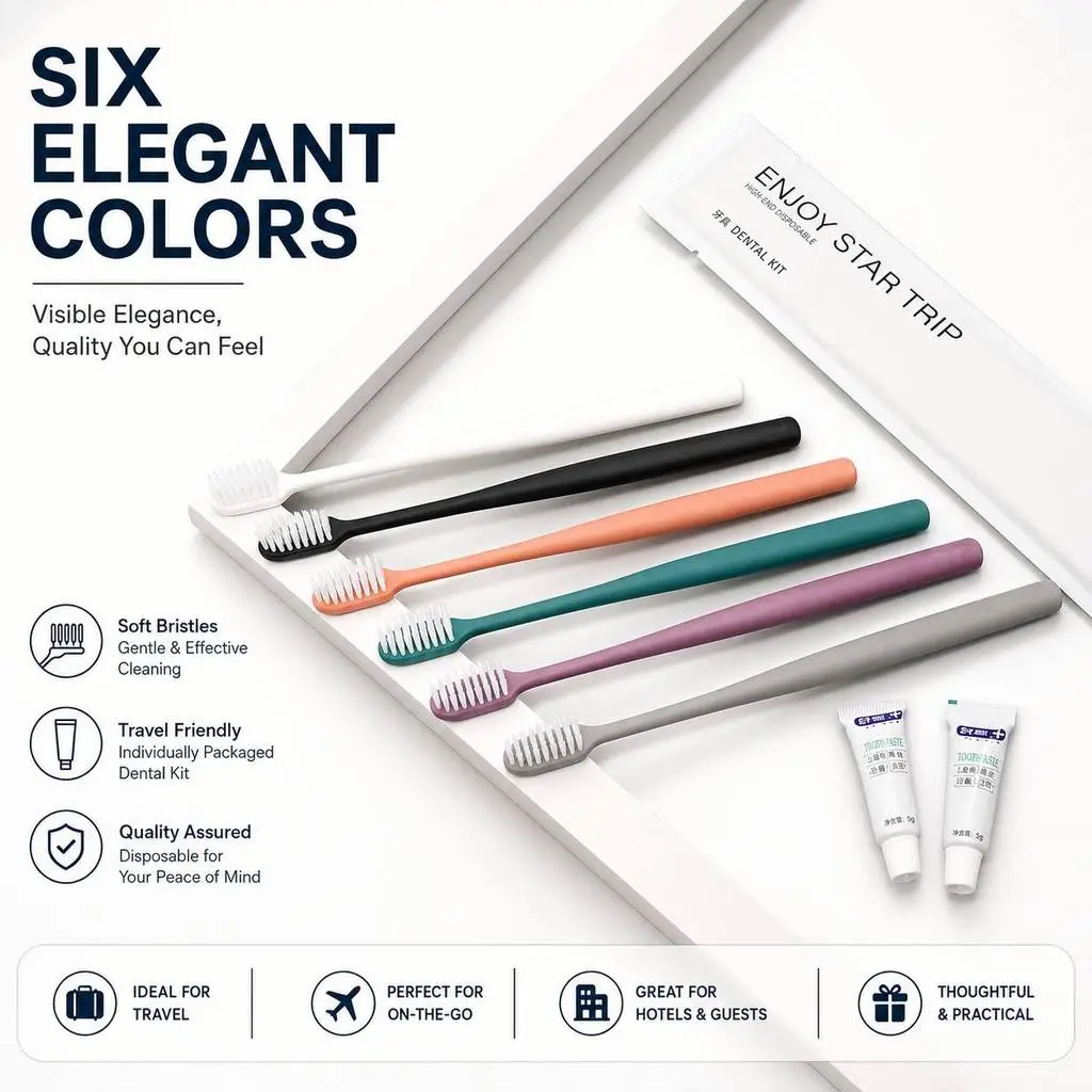 Hotel Disposable Toothbrush Dental Kit 3g Toothpaste Soft Bristle Travel Guest Amenity Set Homestay Airbnb Supply - Image 4