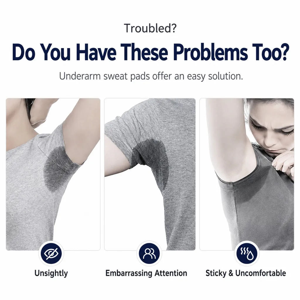 Disposable Underarm Sweat Pads Armpit Absorbent Anti Sweat Stain Invisible Clothing Pads For Men Women - Image 2